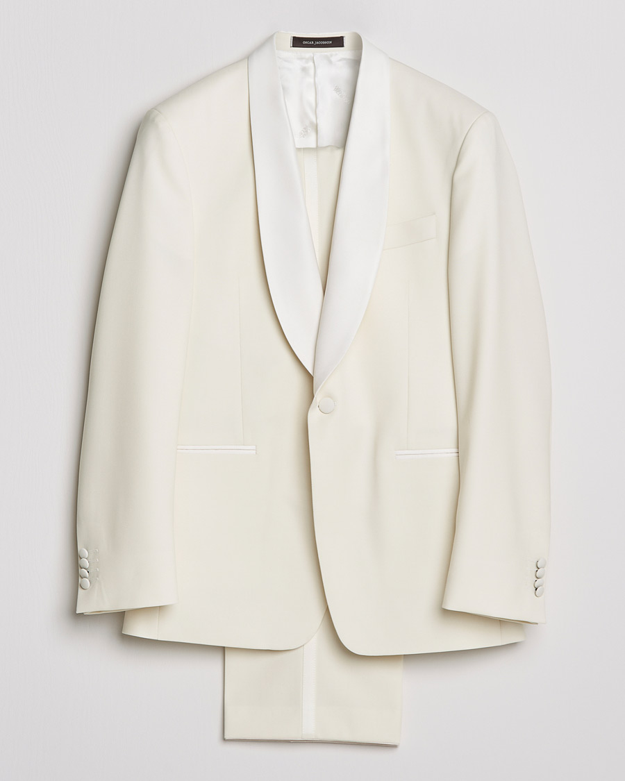 Homme | Costumes | Oscar Jacobson | Figaro Light Wool Tuxedo Creme