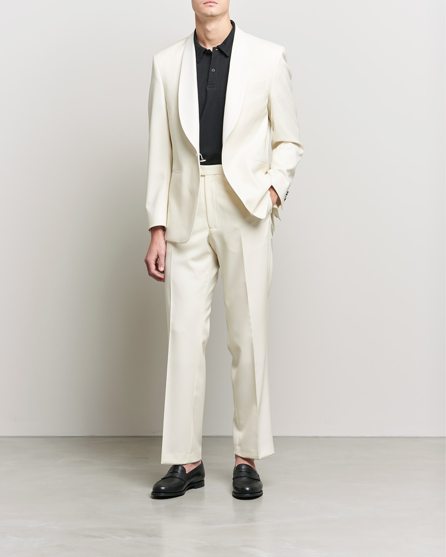 Homme | Costumes | Oscar Jacobson | Figaro Light Wool Tuxedo Creme