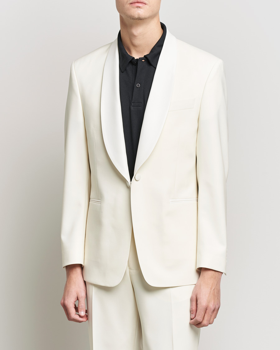 Homme | Costumes | Oscar Jacobson | Figaro Light Wool Tuxedo Creme