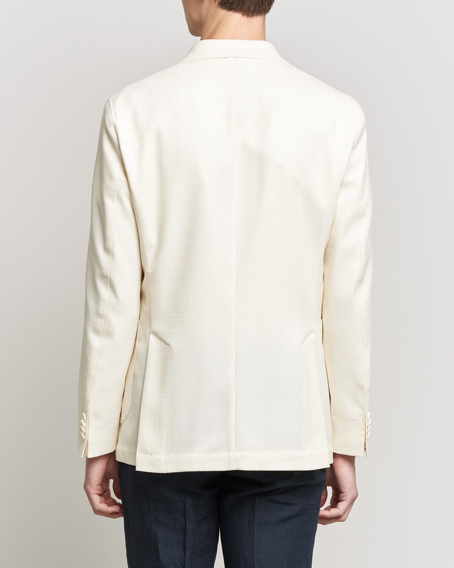 Homme | Blazers | Oscar Jacobson | Ferry Merino/Silk Patch Pocket Blazer Creme