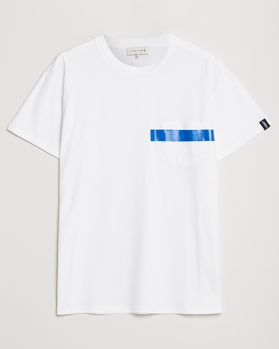 Homme | T-shirts | Mackintosh | Stripe Print Plain Tee White