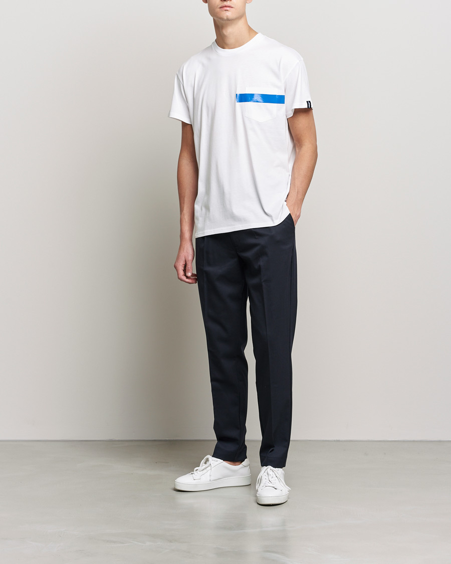 Homme | T-shirts | Mackintosh | Stripe Print Plain Tee White