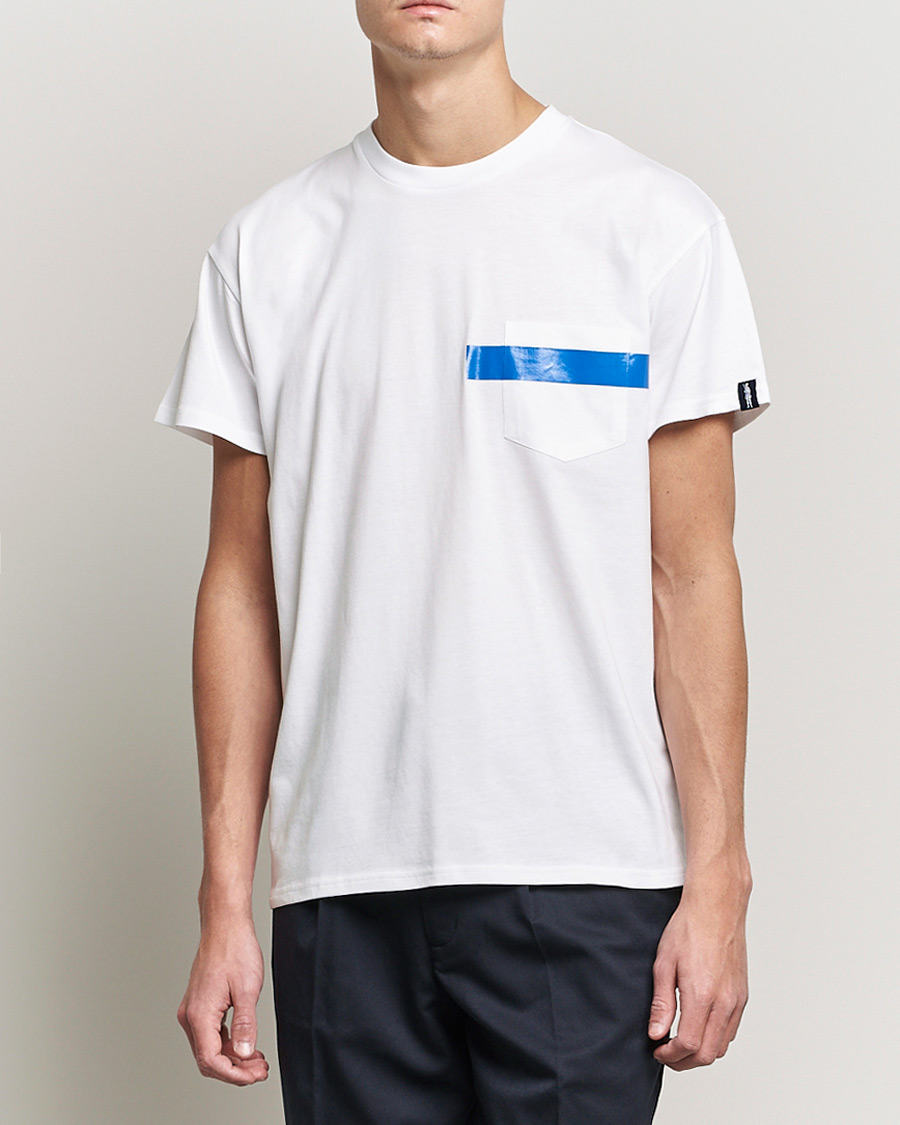 Homme | T-shirts | Mackintosh | Stripe Print Plain Tee White