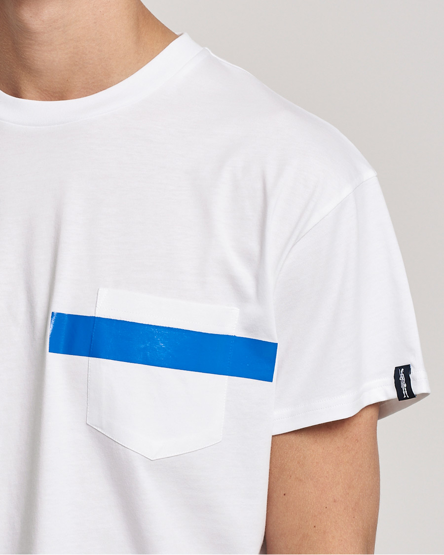 Homme | T-shirts | Mackintosh | Stripe Print Plain Tee White