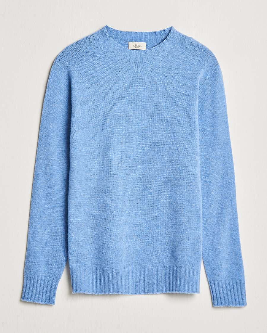 Homme | Pulls Et Tricots | Altea | Wool/Cashmere Crew Neck Sweater Light Blue