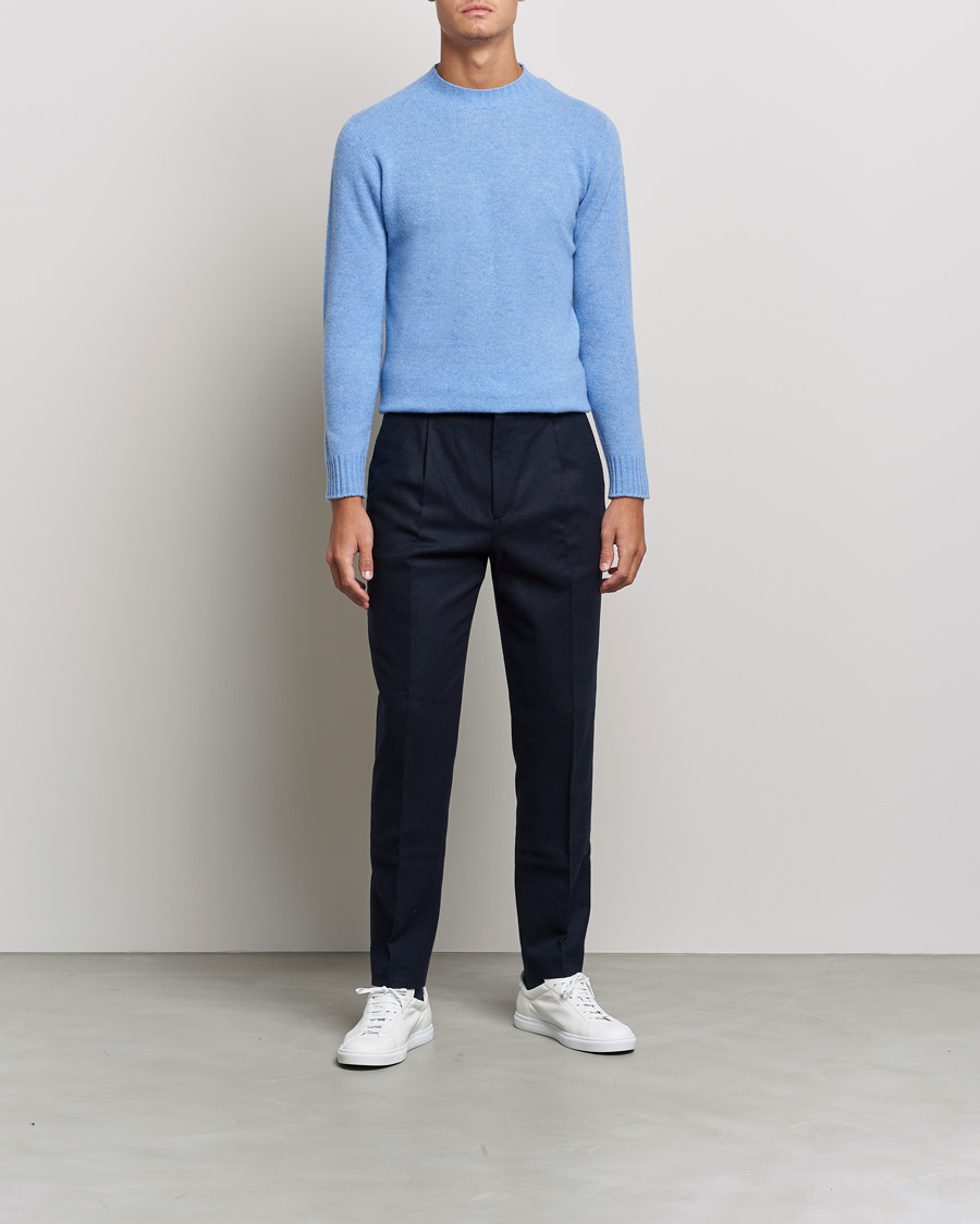 Homme | Pulls Et Tricots | Altea | Wool/Cashmere Crew Neck Sweater Light Blue