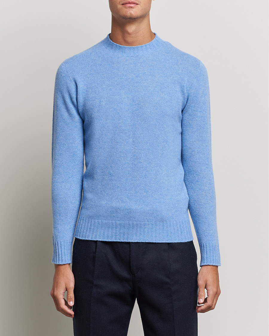 Homme | Pulls Et Tricots | Altea | Wool/Cashmere Crew Neck Sweater Light Blue