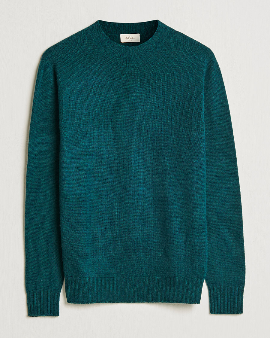 Homme | Pulls Et Tricots | Altea | Wool/Cashmere Crew Neck Sweater Bottle Green