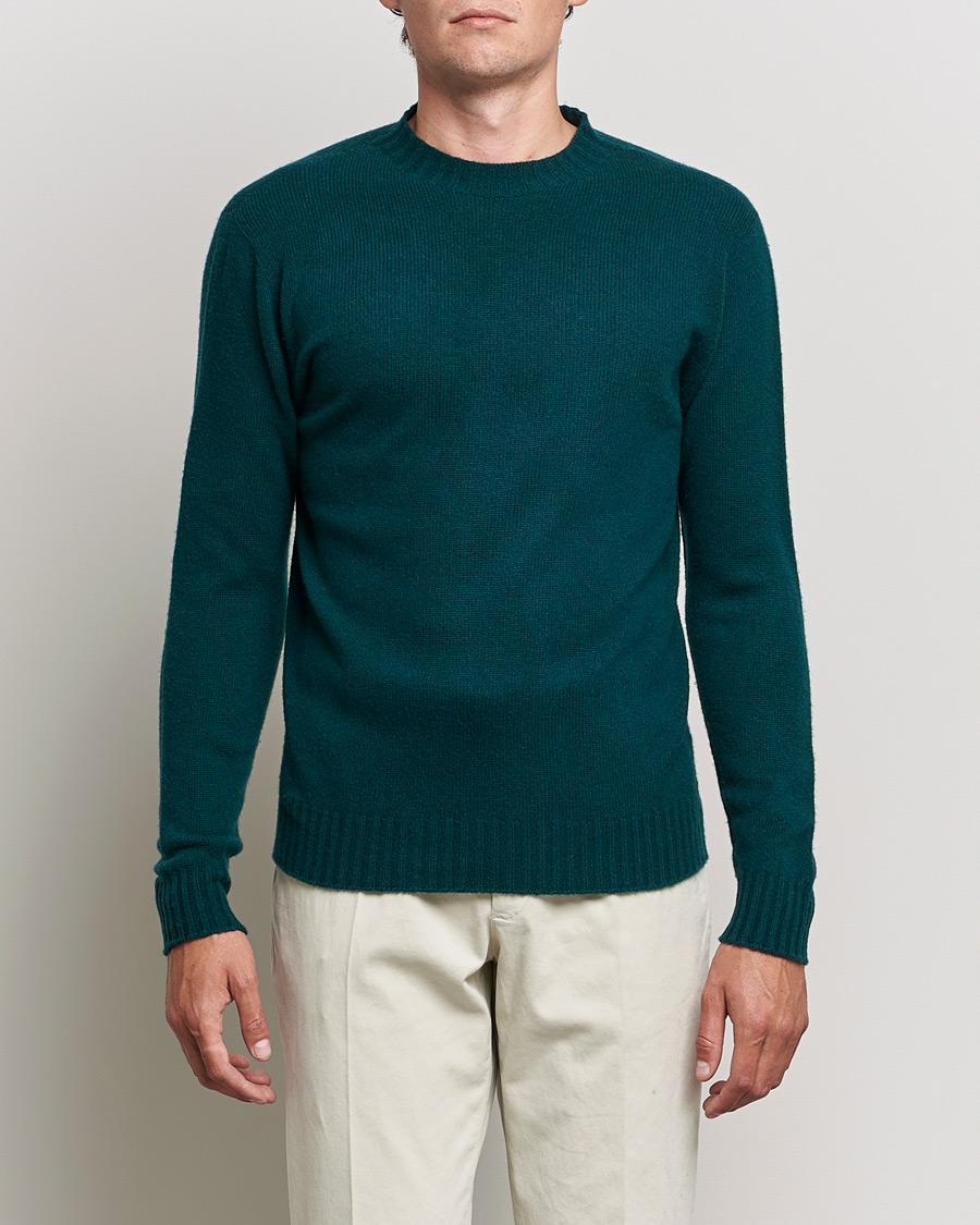 Homme | Pulls Et Tricots | Altea | Wool/Cashmere Crew Neck Sweater Bottle Green