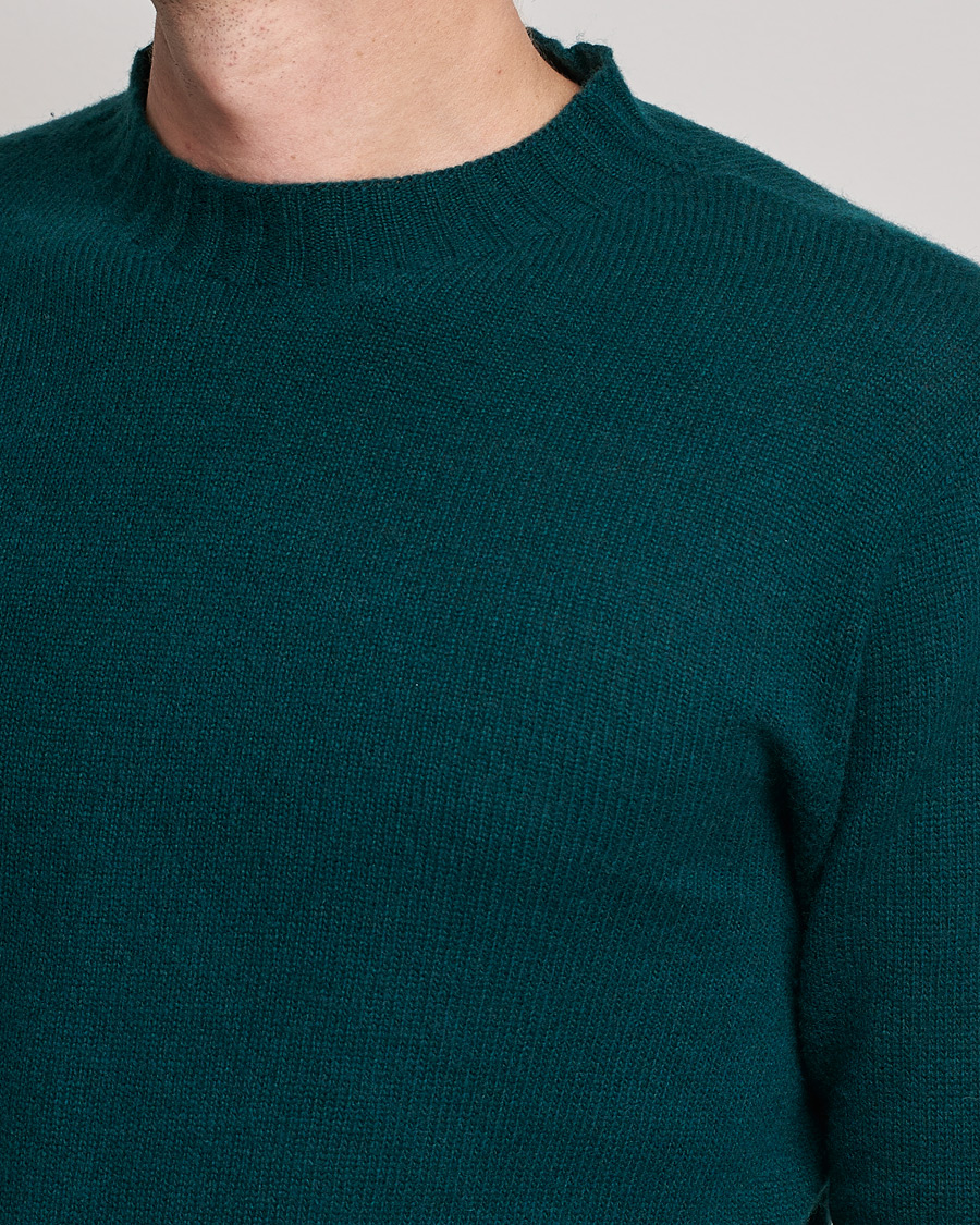 Homme | Pulls Et Tricots | Altea | Wool/Cashmere Crew Neck Sweater Bottle Green