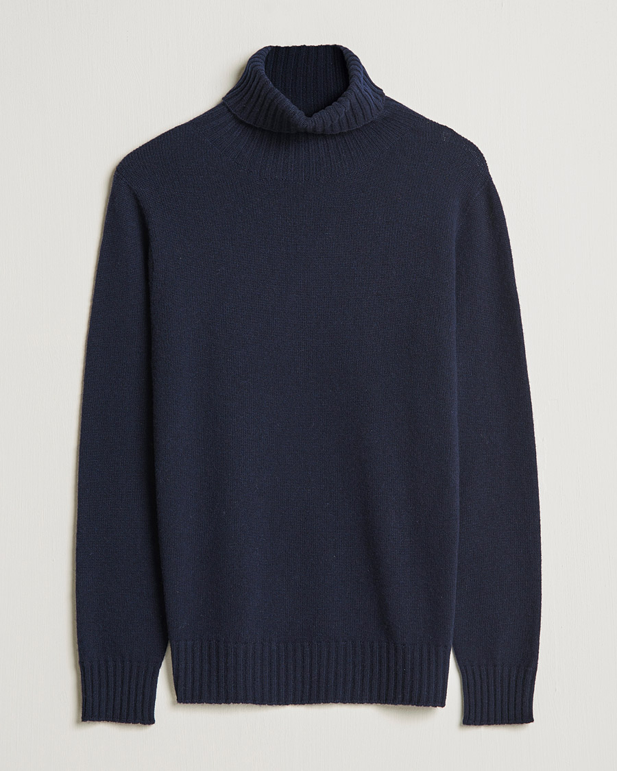 Homme | Pulls Et Tricots | Altea | Wool/Cashmere Turtleneck Sweater Navy