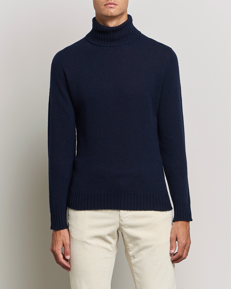 Homme | Pulls Et Tricots | Altea | Wool/Cashmere Turtleneck Sweater Navy