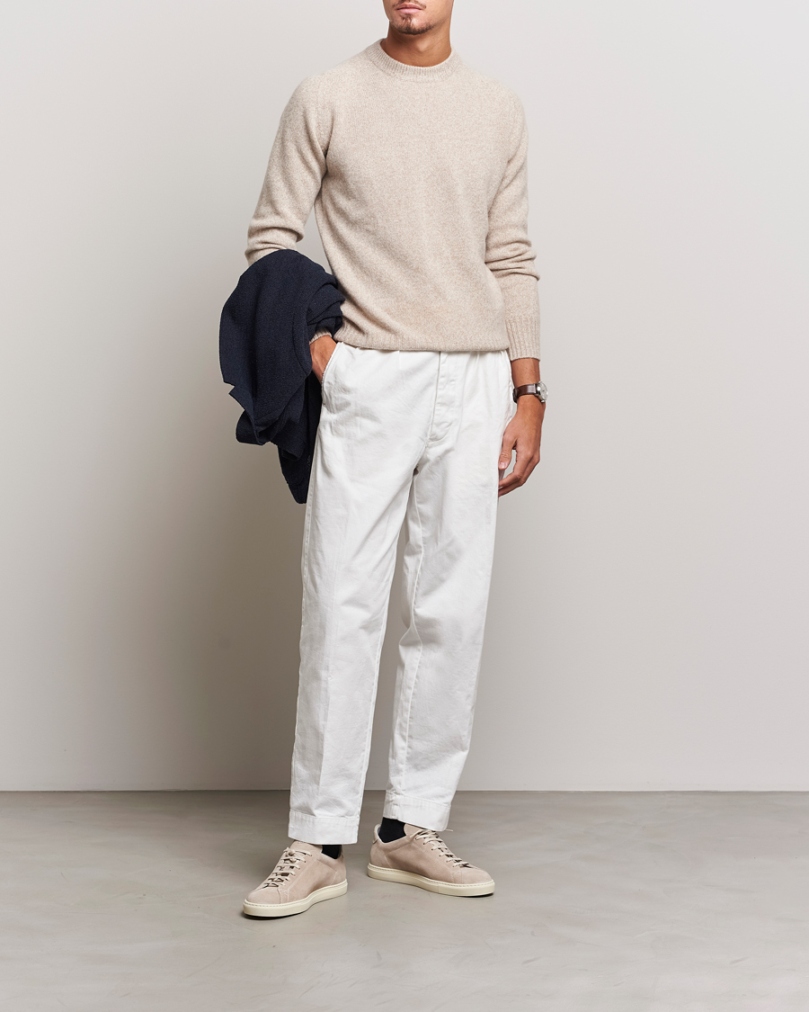 Homme | Pulls Et Tricots | Altea | Wool/Cashmere Crew Neck Pullover Beige Melange