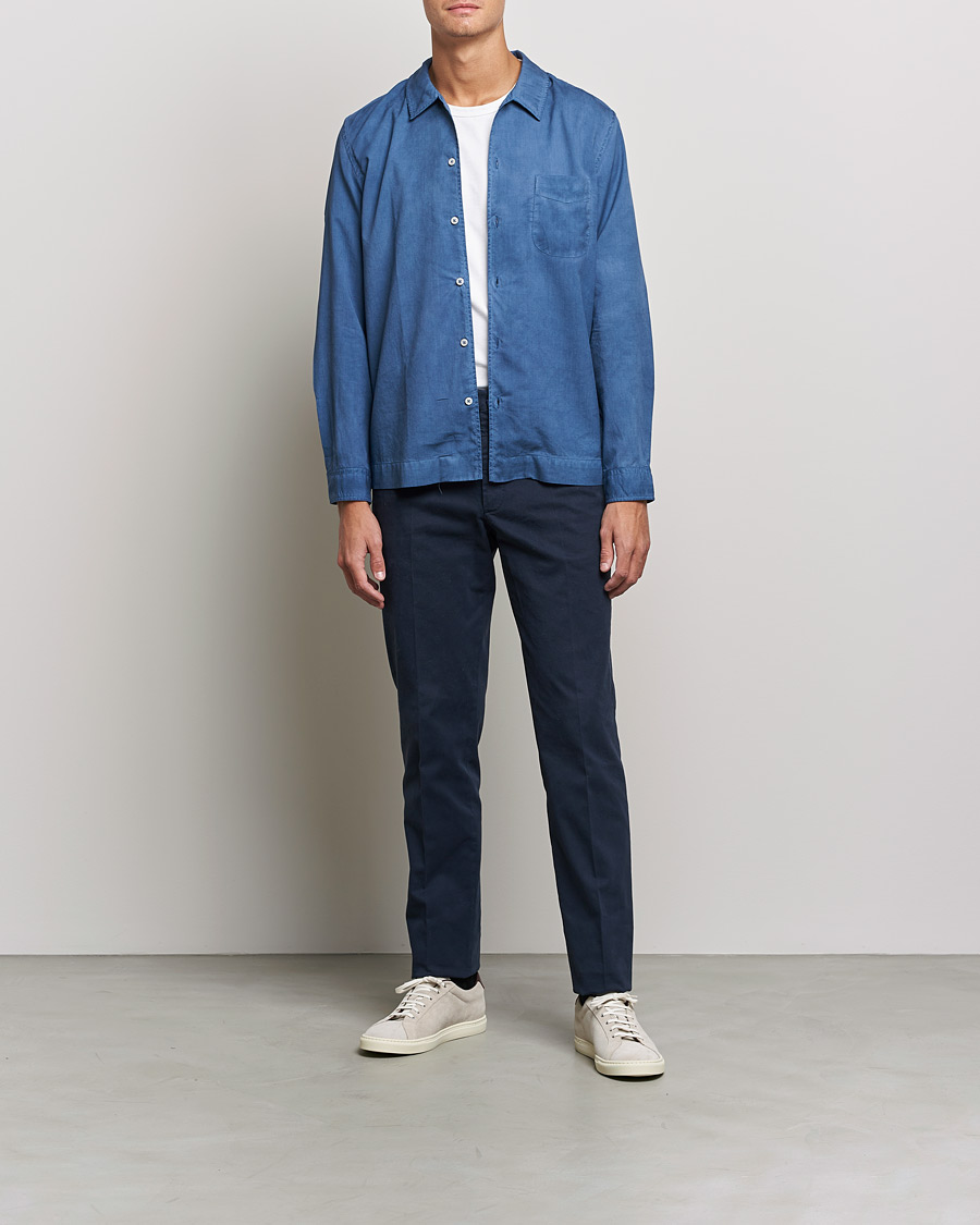 Homme | Chemises | Altea | Garment Dyed Shirt Washed Navy
