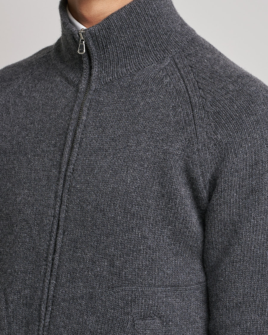 Homme | Pulls Et Tricots | Altea | Wool Zip Jacket Grey Melange