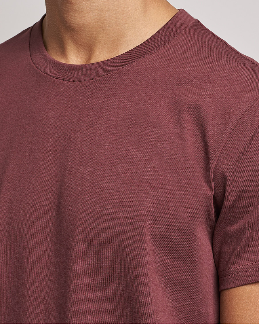Homme | T-shirts | Bread & Boxers | Heavy Cotton Crew Neck T-shirt Burgundy