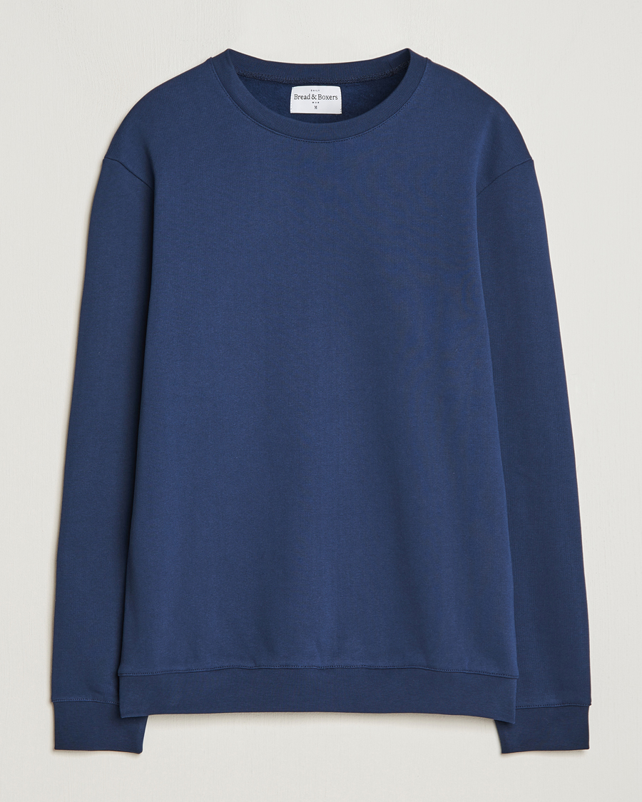 Homme | Pulls Et Tricots | Bread & Boxers | Loungewear Sweatshirt Navy Blue