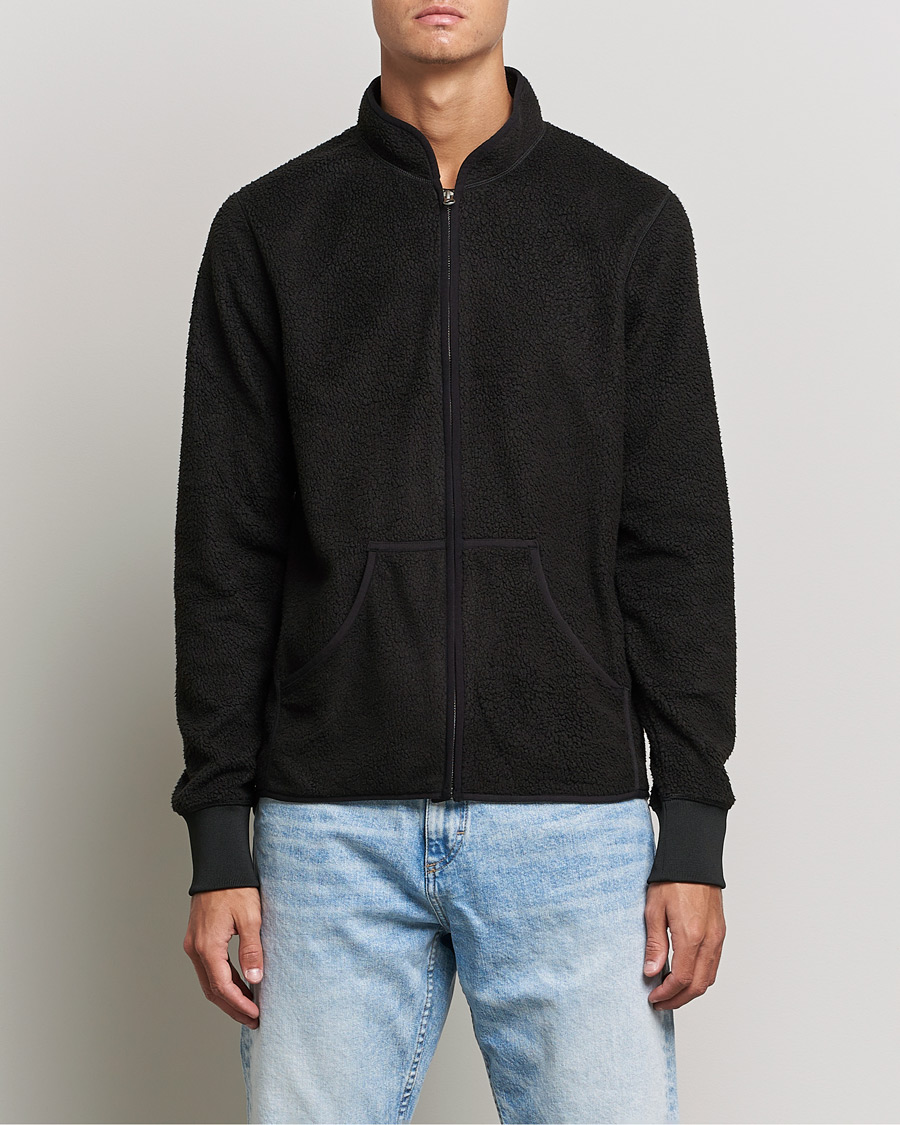 Homme | Pulls Et Tricots | Bread & Boxers | Full Zip Fleece Jacket Black