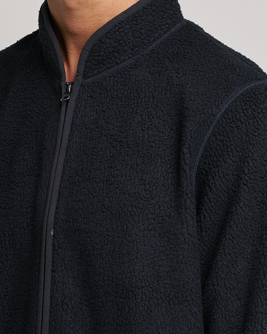 Homme | Pulls Et Tricots | Bread & Boxers | Full Zip Fleece Jacket Navy Blue