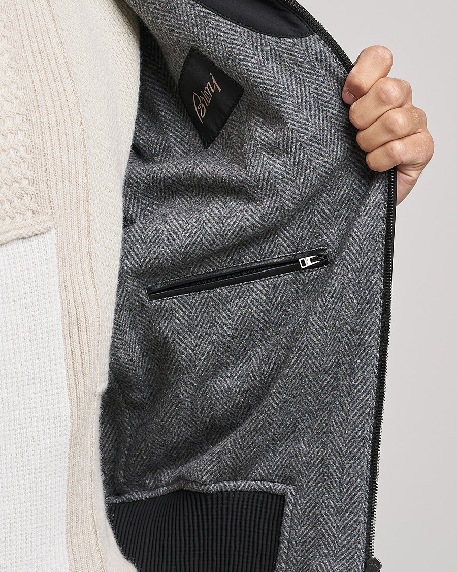 Homme | Manteaux Et Vestes | Brioni | Performa Silk Shearling Jacket Black