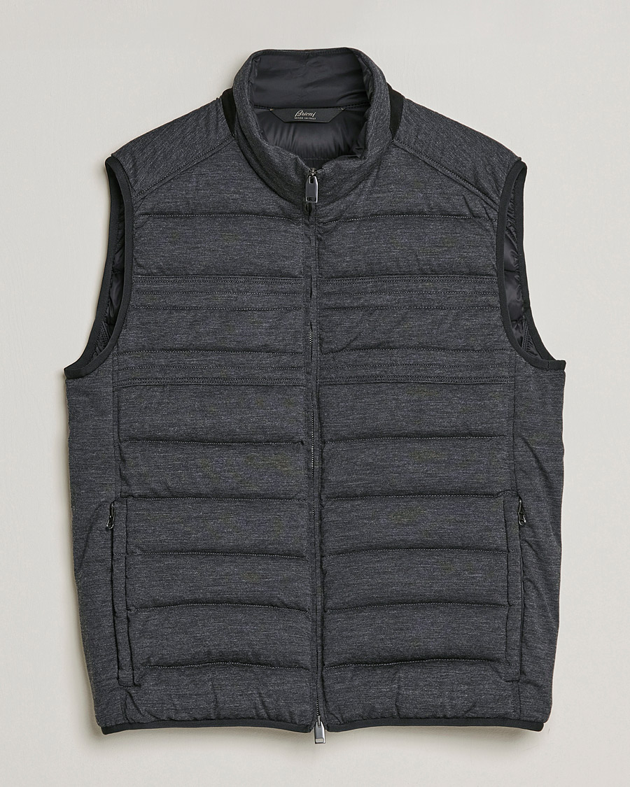 Homme | Manteaux Et Vestes | Brioni | Cashmere/Wool Jersey Vest Dark Grey Melange