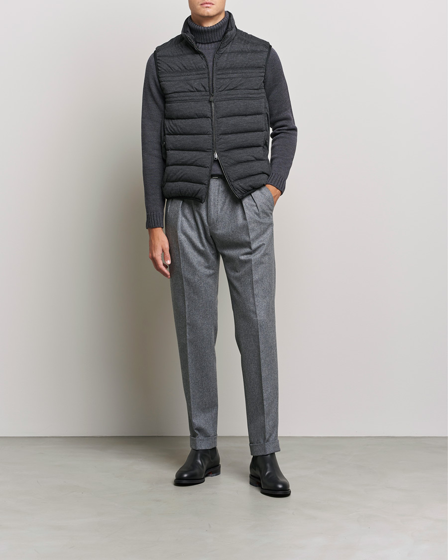Homme | Manteaux Et Vestes | Brioni | Cashmere/Wool Jersey Vest Dark Grey Melange