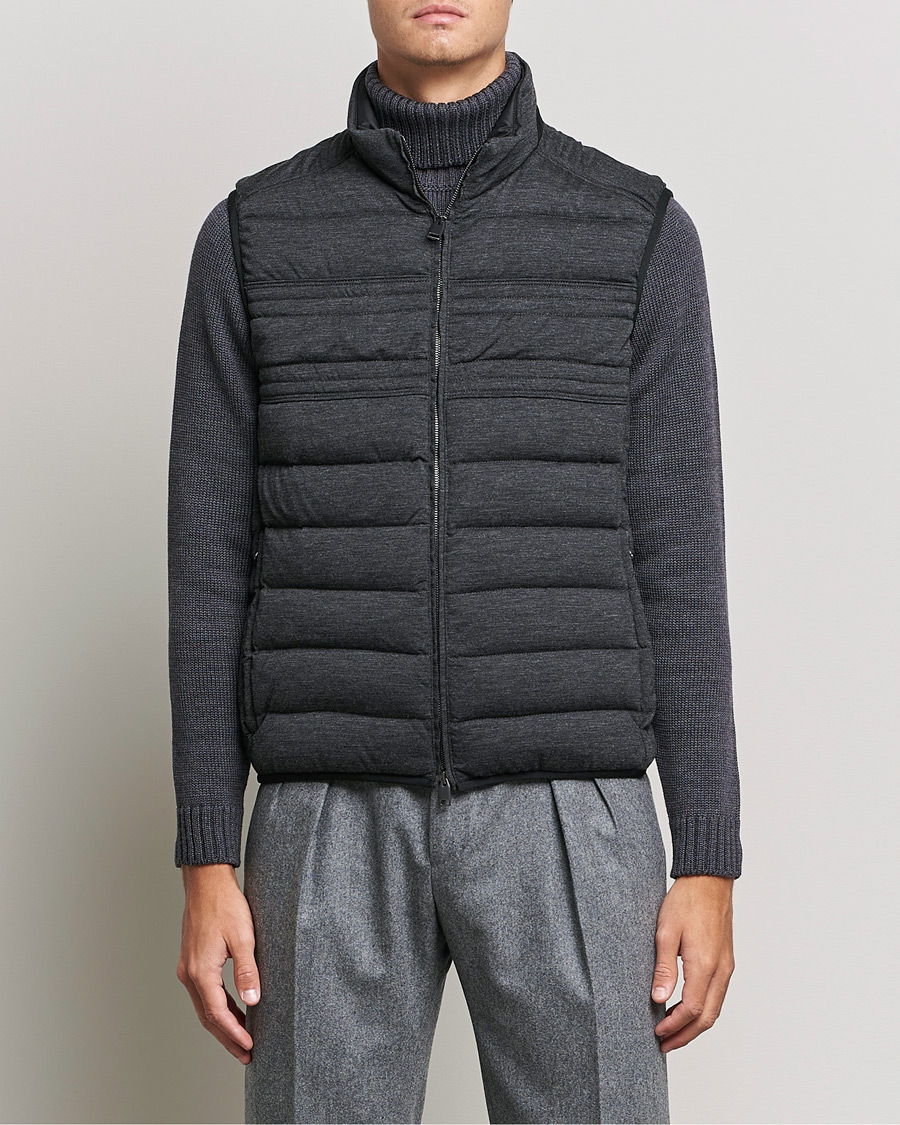 Homme | Manteaux Et Vestes | Brioni | Cashmere/Wool Jersey Vest Dark Grey Melange