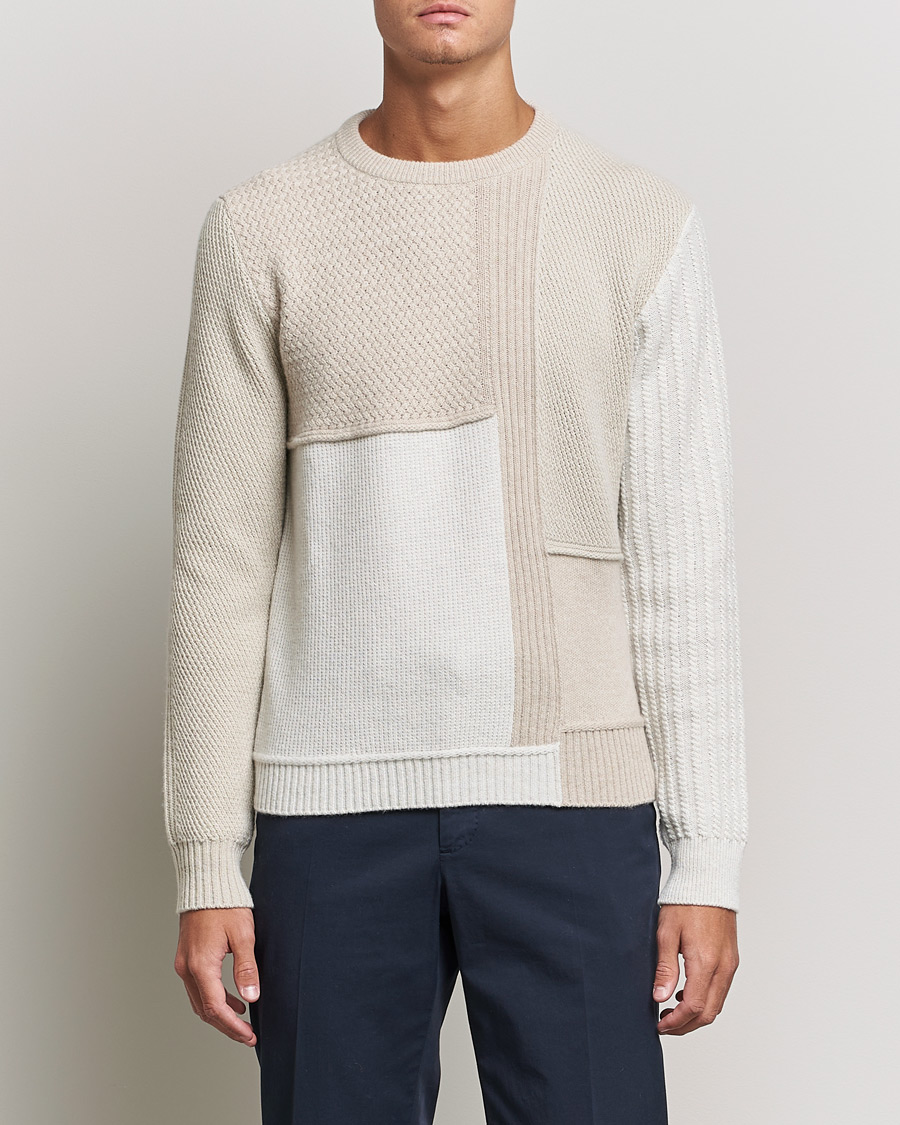 Homme | Pulls Et Tricots | Brioni | Wool/Cashmere Patchwork Sweater Beige