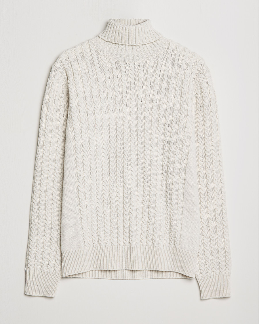 Homme | Pulls Et Tricots | Brioni | Cashmere Cable Turtleneck Off White