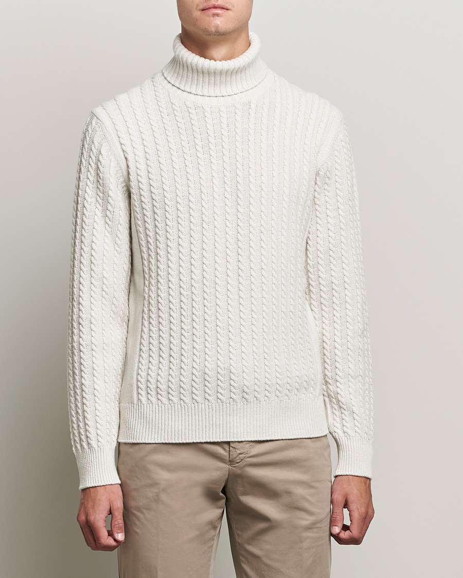 Homme | Pulls Et Tricots | Brioni | Cashmere Cable Turtleneck Off White