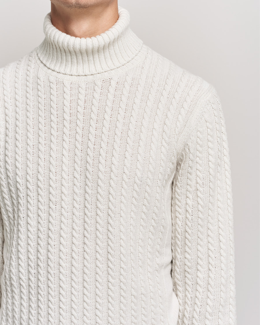 Homme | Pulls Et Tricots | Brioni | Cashmere Cable Turtleneck Off White