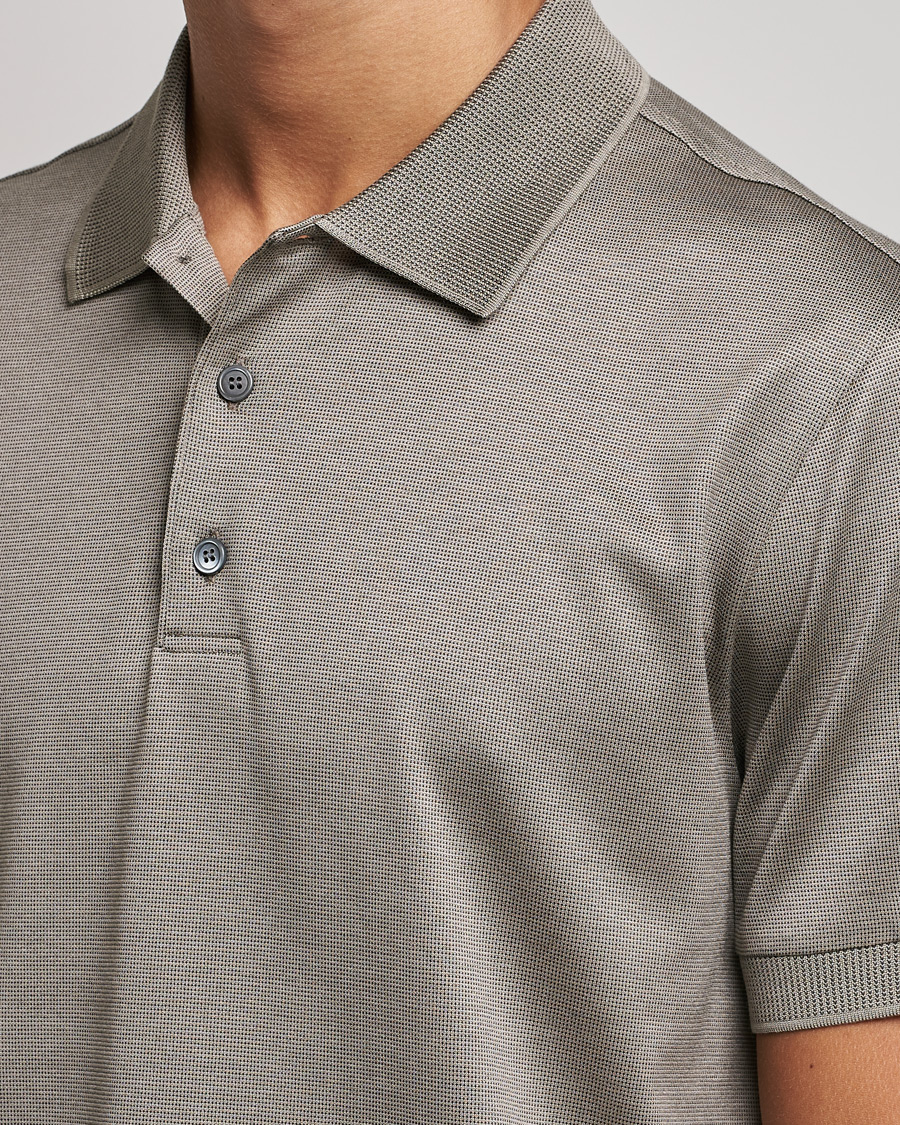 Homme | Polos | Brioni | Cotton/Silk Short Sleeve Polo Beige