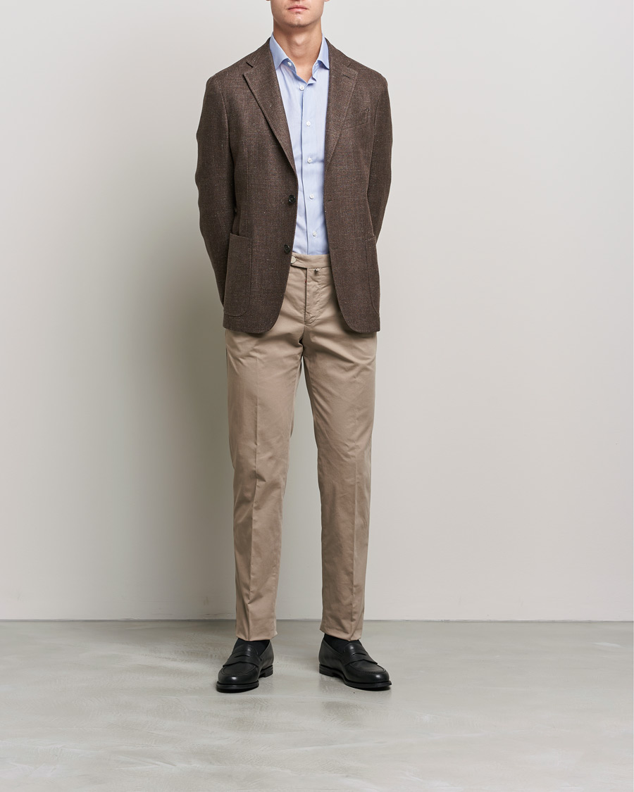 Homme | Chemises | Brioni | Slim Fit Dress Shirt Light Blue Stripe