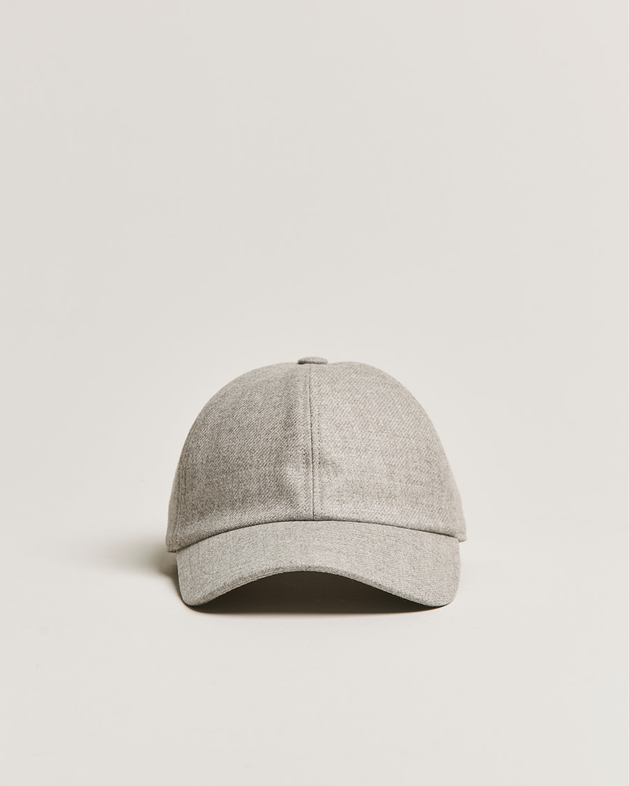 Homme | Brioni Cashmere Flannel Baseball Cap Light Grey | Brioni | Cashmere Flannel Baseball Cap Light Grey
