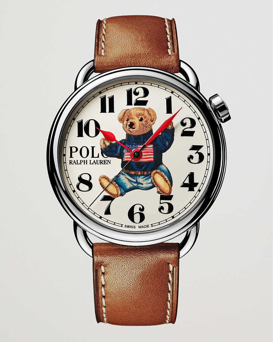 Homme | Polo Ralph Lauren 42mm Automatic Flag Bear White Dial | Polo Ralph Lauren | 42mm Automatic Flag Bear White Dial