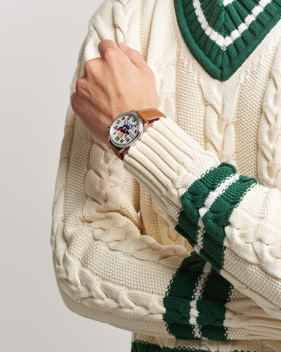 Homme | Polo Ralph Lauren 42mm Automatic Flag Bear White Dial | Polo Ralph Lauren | 42mm Automatic Flag Bear White Dial