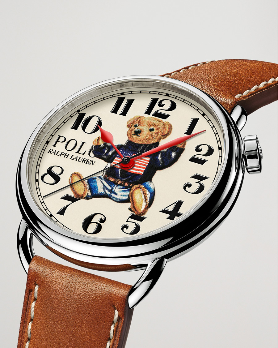 Homme | Polo Ralph Lauren 42mm Automatic Flag Bear White Dial | Polo Ralph Lauren | 42mm Automatic Flag Bear White Dial