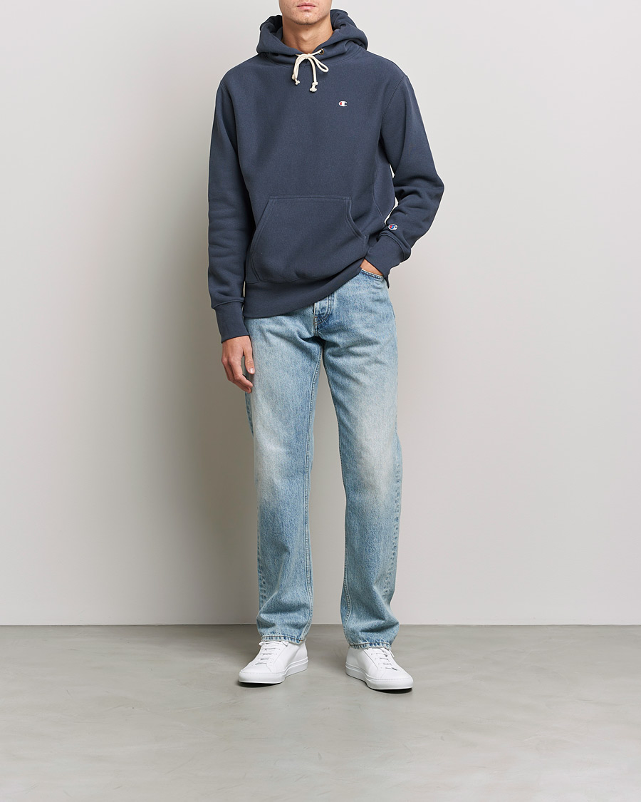 Homme | Pulls Et Tricots | Champion | Reverse Weave Soft Fleece Hood Navy