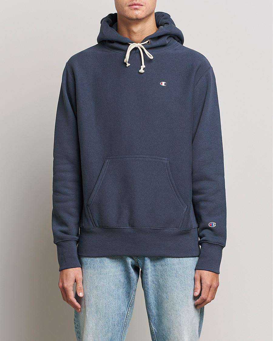 Homme | Pulls Et Tricots | Champion | Reverse Weave Soft Fleece Hood Navy