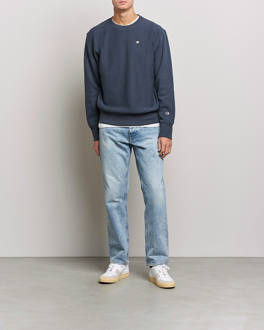 Homme | Pulls Et Tricots | Champion | Reverse Weave Soft Fleece Sweatshirt Navy
