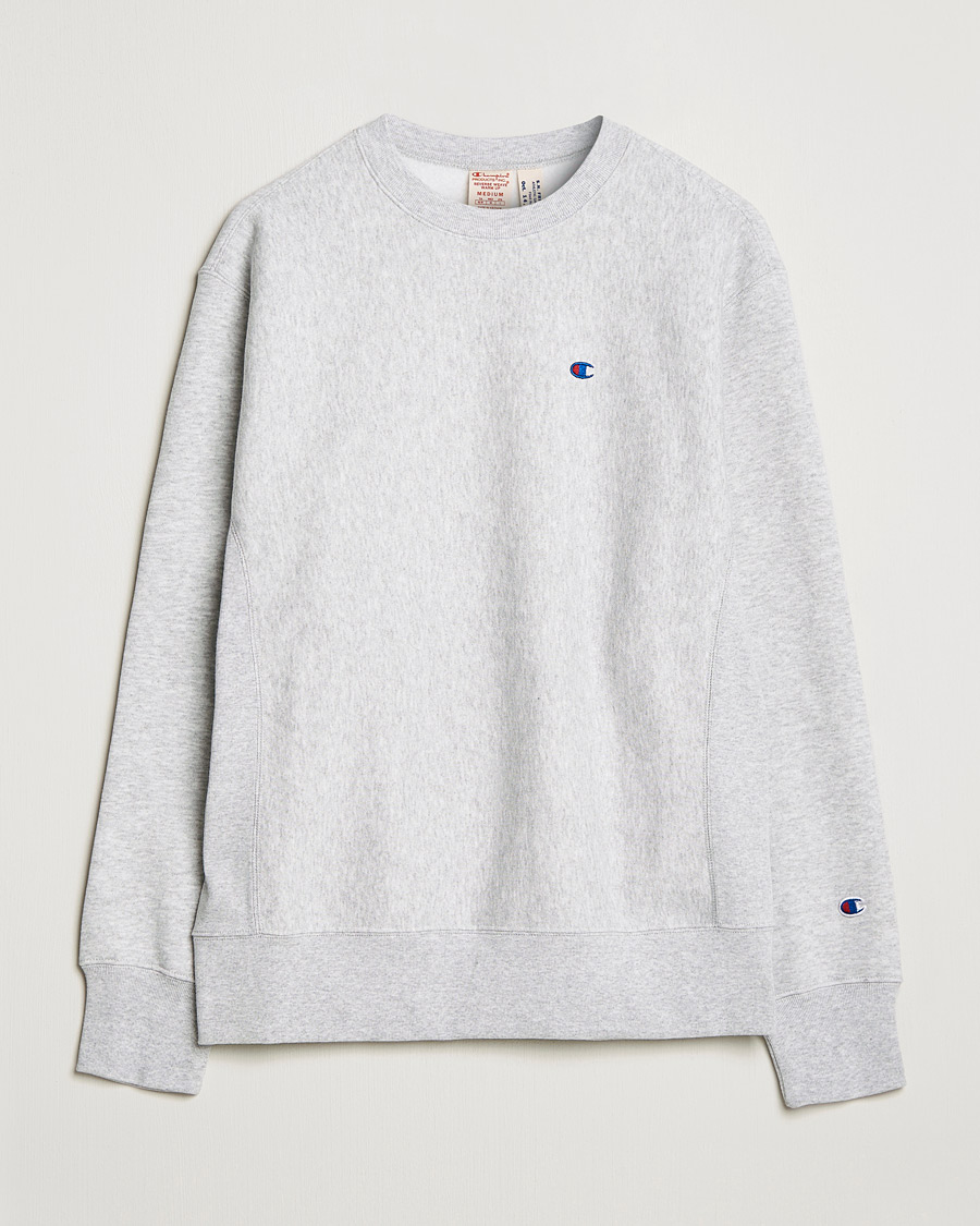 Homme | Pulls Et Tricots | Champion | Reverse Weave Soft Fleece Sweatshirt Grey Melange