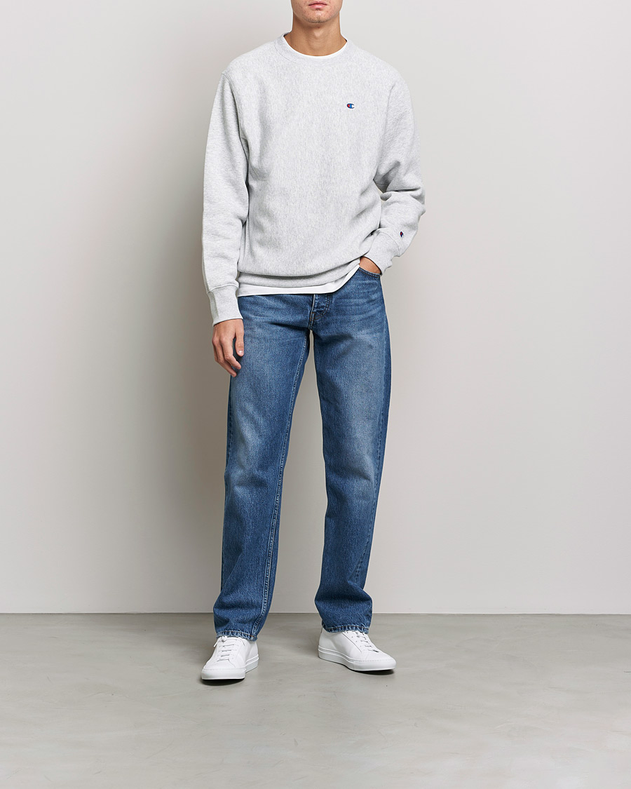Homme | Pulls Et Tricots | Champion | Reverse Weave Soft Fleece Sweatshirt Grey Melange