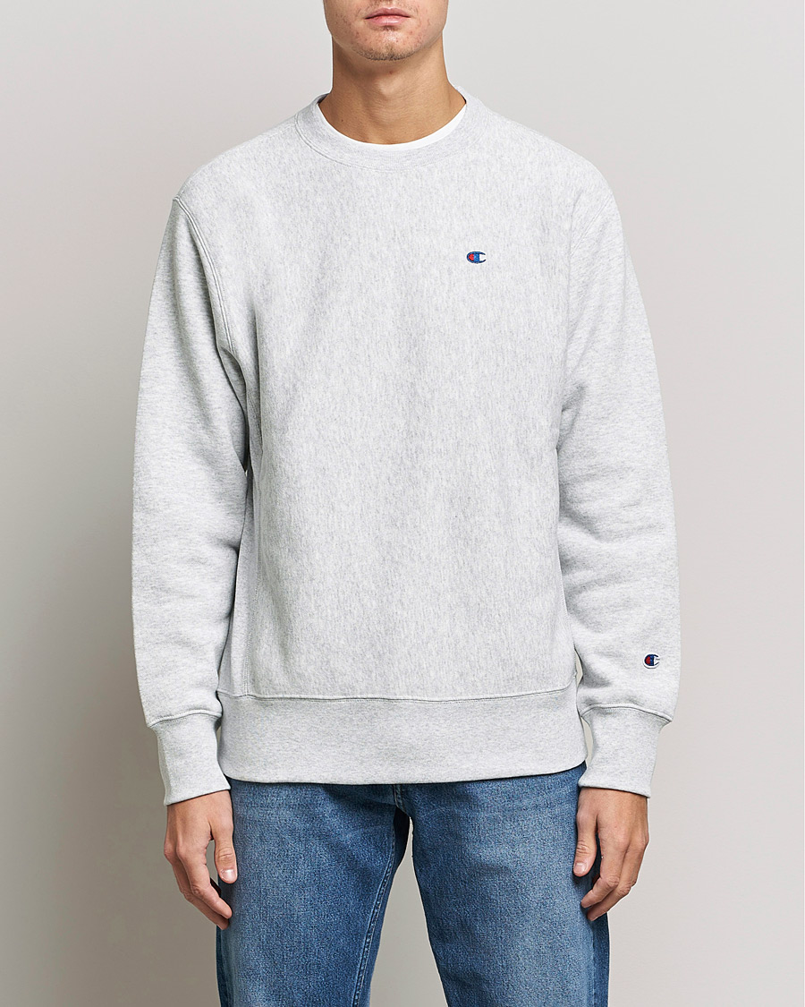 Homme | Pulls Et Tricots | Champion | Reverse Weave Soft Fleece Sweatshirt Grey Melange