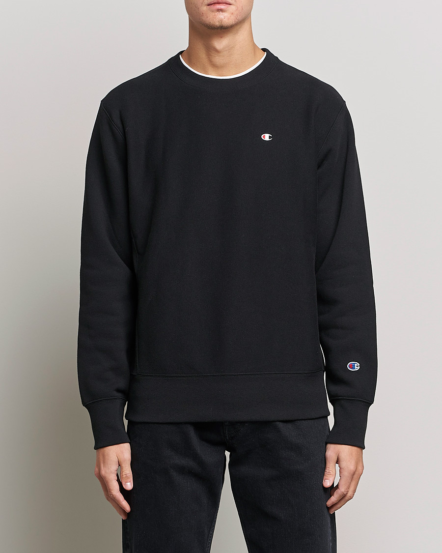 Homme | Pulls Et Tricots | Champion | Reverse Weave Soft Fleece Sweatshirt Black