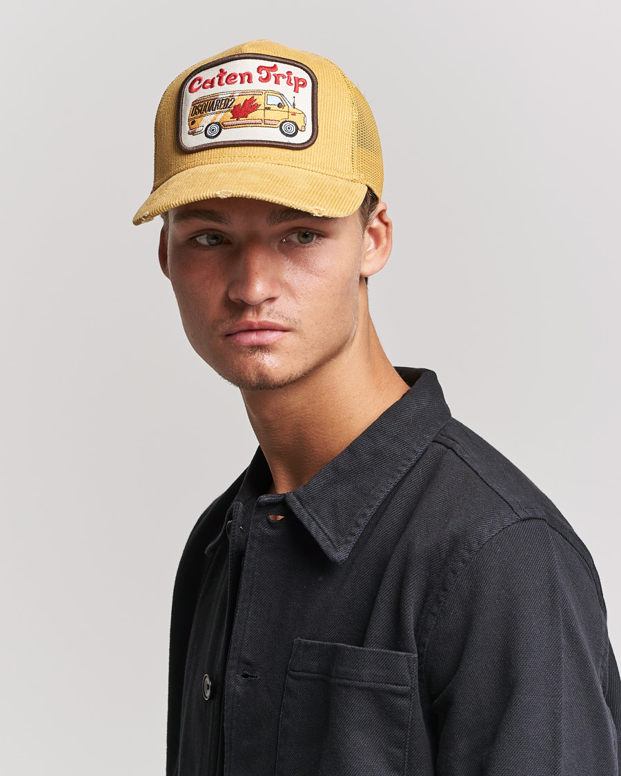 Homme | Dsquared2 Caten Trip Baseball Cap Mustard | Dsquared2 | Caten Trip Baseball Cap Mustard