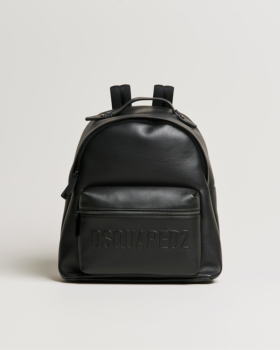 Homme | Dsquared2 Leather Backpack Black | Dsquared2 | Leather Backpack Black
