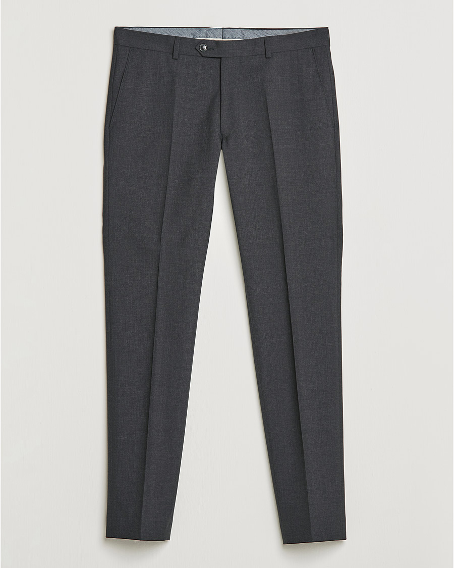 Homme | Pantalons | Oscar Jacobson | Denz Super 120's Wool Trousers Grey