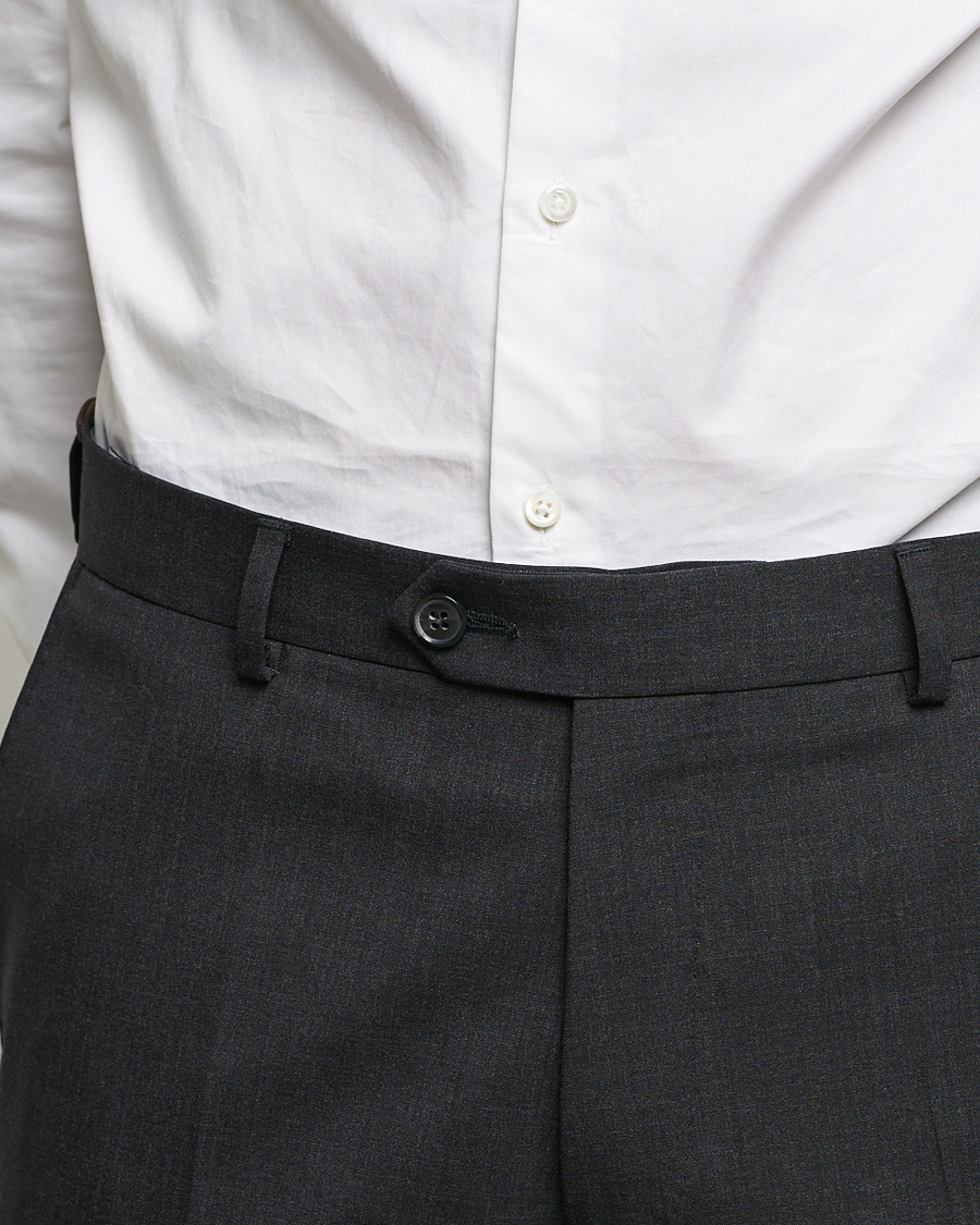 Homme | Pantalons | Oscar Jacobson | Denz Super 120's Wool Trousers Grey