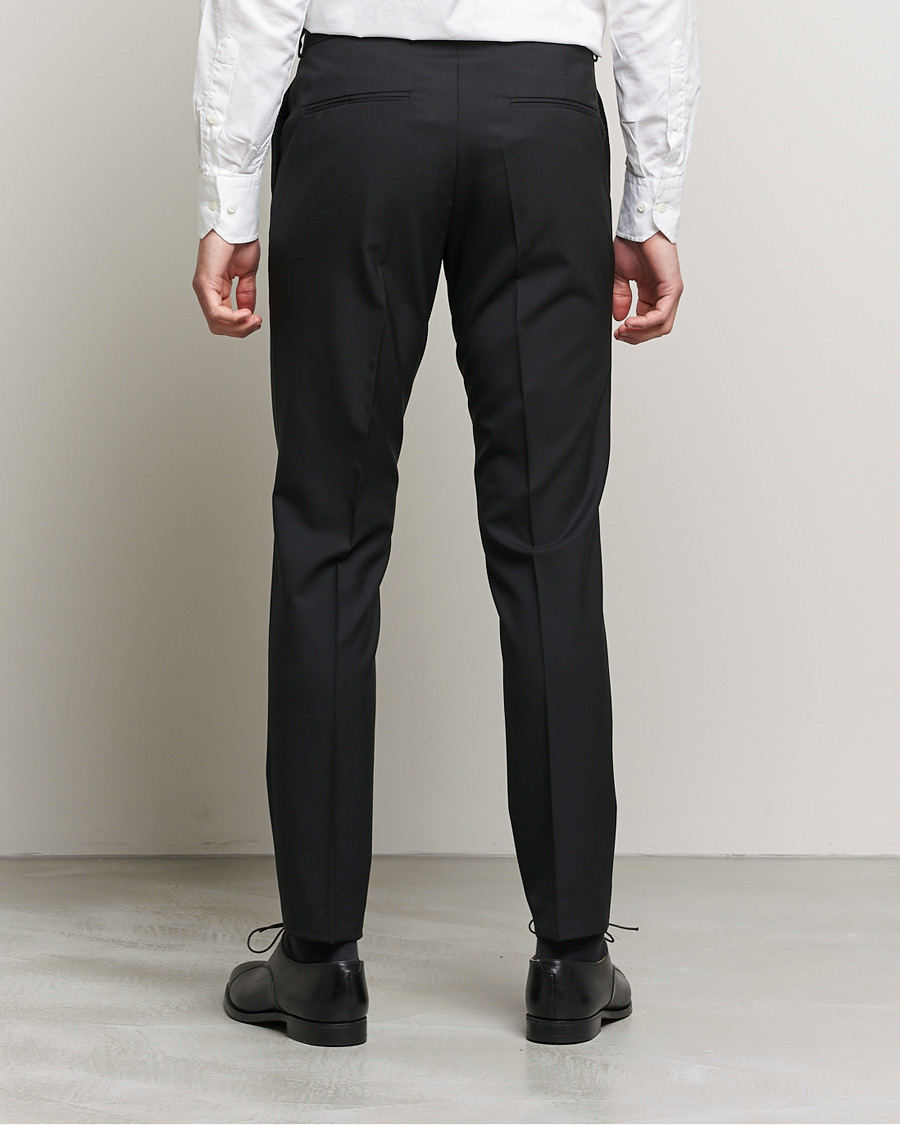 Homme | Pantalons | Oscar Jacobson | Denz Super 120's Wool Trousers Black