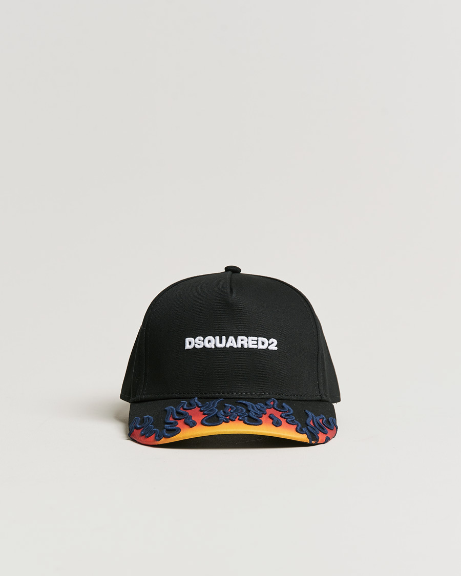 Homme | Dsquared2 Flames Baseball Cap Black | Dsquared2 | Flames Baseball Cap Black